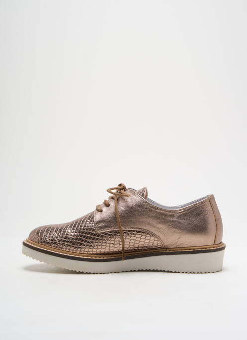 Derbies matière lisse talon plat jusqu'à 3cm or GEO-REINO femme