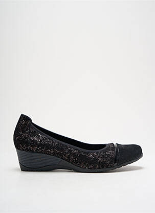 Escarpins tissage satiné talon de 4 à 6cm noir GEO-REINO femme