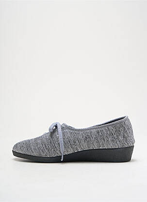 Chaussons/pantoufles fermeture lacets talon plat jusqu'à 3cm argent SEMELFLEX femme