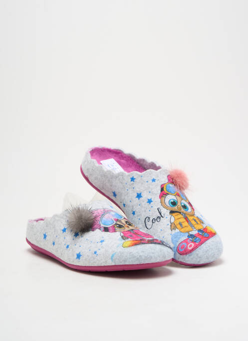 Chaussons/Pantoufles gris LA VAGUE pour femme