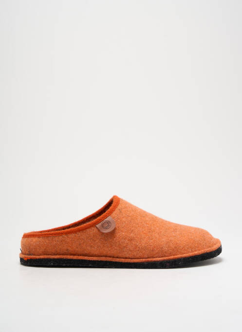 Chaussons/Pantoufles orange CHAUSSE MOUTON pour femme
