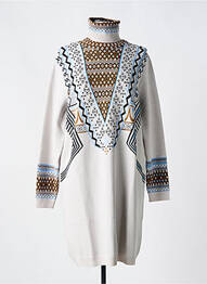 Robe pull resserrée sur le bas manches longues gris TRICOT CHIC femme