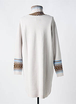 Robe pull resserrée sur le bas manches longues gris TRICOT CHIC femme