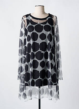 Tunique manches longues légère et transparente noir LUUKAA femme