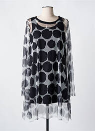 Tunique manches longues coupe fluide noir LUUKAA femme