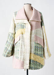 Manteau court rose TRICOT CHIC pour femme seconde vue