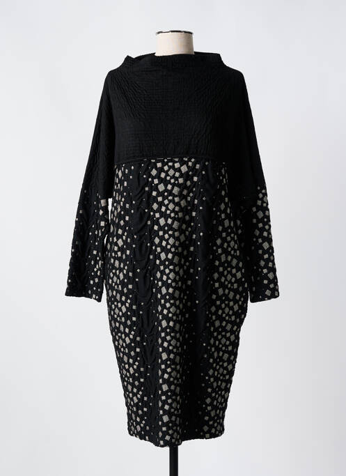 Robe mi-longue noir OZAI N KU pour femme