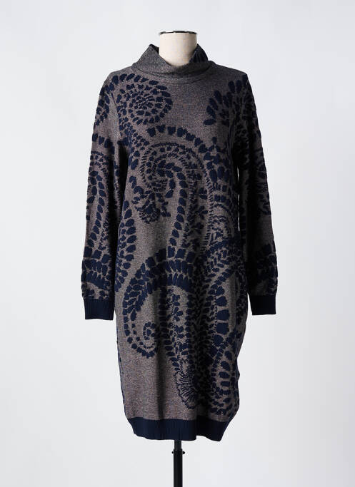 Robe pull bleu TRICOT CHIC pour femme