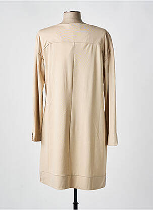 Robe courte manches longues manches longues beige ELISA CAVALETTI femme