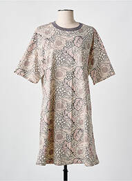 Robe courte manches courtes manches courtes beige CISO femme