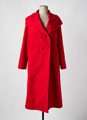 Manteau long a capuche a capuche rouge JEAN MARC PHILIPPE femme