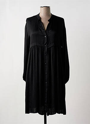 Robe courte coupe fluide manches longues noir PAKO LITTO femme