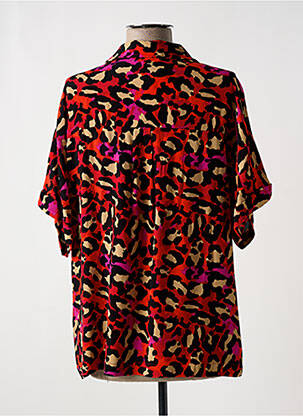 Chemisier tissage crêpe manches courtes rouge ARTLOVE femme