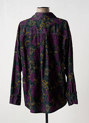 Chemisier imprimé fleurs manches longues violet MÊME ROAD femme