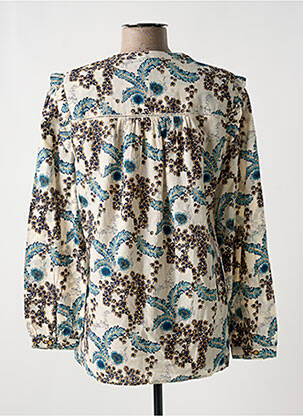 Chemisier imprimé fleurs manches longues bleu WHITE STUFF femme
