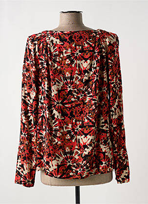 Blouse tissage popeline manches longues orange LOLA ESPELETA femme