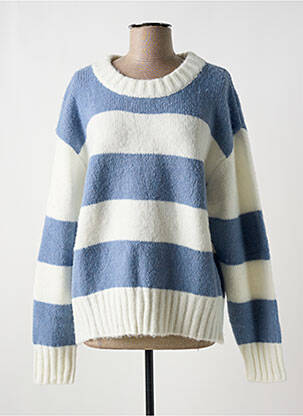 Pull stretch manches longues bleu LAURE + MAX femme
