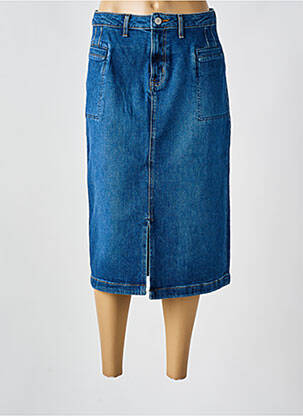 Jupe mi-longue stretch bleu WHITE STUFF femme