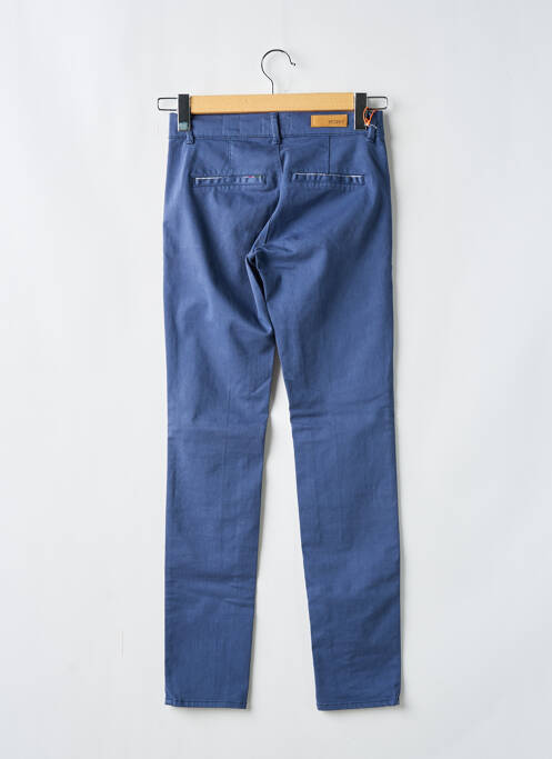 Pantalon chino bleu HAPPY pour femme