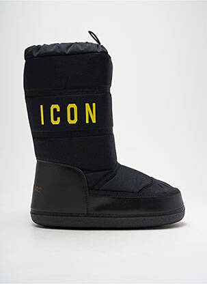 Bottes tissage satiné talon plat jusqu'à 3cm noir DSQUARED2 femme