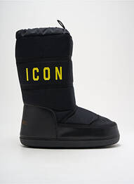 Bottes tissage satiné talon plat jusqu'à 3cm noir DSQUARED2 femme