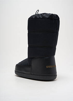 Bottes tissage satiné talon plat jusqu'à 3cm noir DSQUARED2 femme