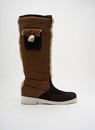 Bottes fourrée talon de 4 à 6cm marron LOVE MOSCHINO femme