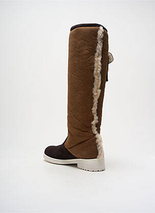 Bottes fourrée talon de 4 à 6cm marron LOVE MOSCHINO femme