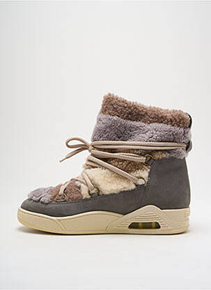Bottines/boots fourrée talon de 4 à 6cm gris SERAFINI femme
