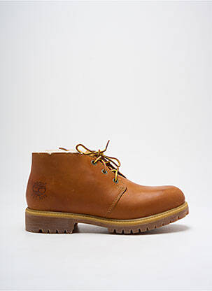 Bottines/boots matière lisse talon bas marron TIMBERLAND homme