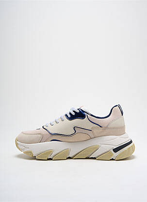 Baskets bout rond talon de 4 à 6cm beige SERAFINI femme