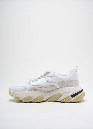 Baskets tissage satiné talon de 4 à 6cm blanc SERAFINI femme