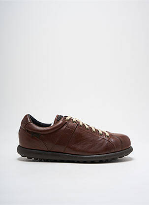 Baskets matière lisse talon plat jusqu'à 3cm marron CAMPER femme