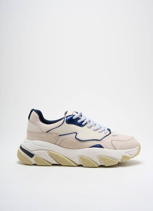 Baskets bout rond talon de 4 à 6cm beige SERAFINI femme