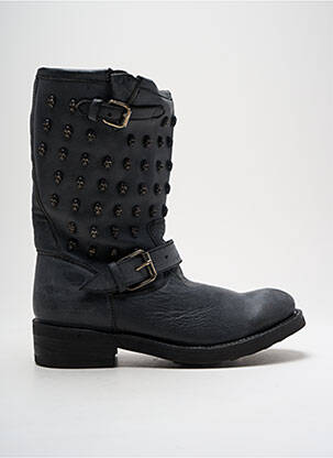Bottines/boots tissage satiné talon de 4 à 6cm noir ASH femme