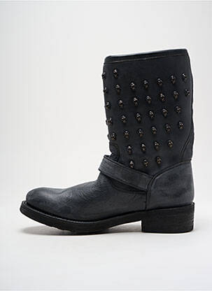 Bottines/boots tissage satiné talon de 4 à 6cm noir ASH femme