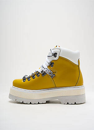 Bottines/boots matière lisse talon de 4 à 6cm jaune ART femme