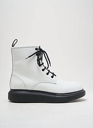 Bottines/boots matière lisse talon de 4 à 6cm blanc ALEXANDER MCQUEEN femme