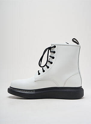 Bottines/boots matière lisse talon de 4 à 6cm blanc ALEXANDER MCQUEEN femme