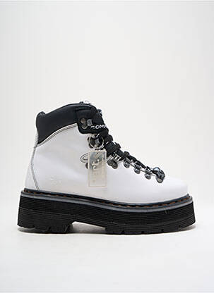 Bottines/boots matière lisse talon de 4 à 6cm blanc ART femme