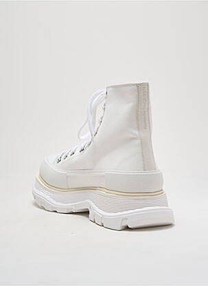 Baskets bout rond talon de 4 à 6cm blanc ALEXANDER MCQUEEN femme