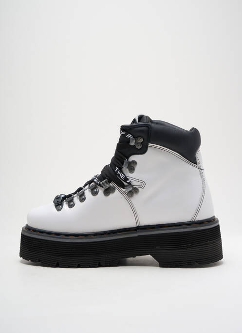 Bottines/boots matière lisse talon de 4 à 6cm blanc ART femme