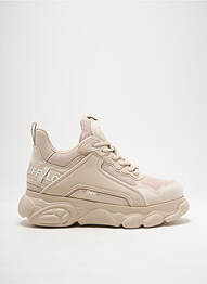 Baskets talon compensé talon de 4 à 6cm beige BUFFALO femme