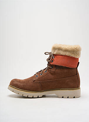 Bottines/boots nubuck talon plat jusqu'à 3cm marron CAT femme
