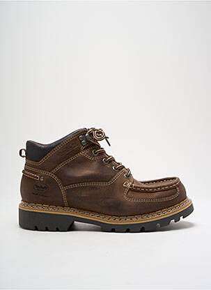 Bottines/boots tissage satiné talon bas marron DOCKERS homme