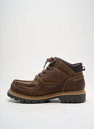 Bottines/boots tissage satiné talon bas marron DOCKERS homme