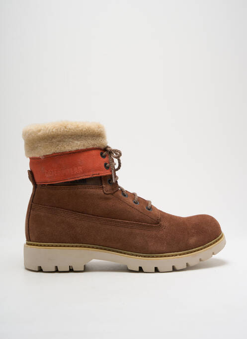 Bottines/boots nubuck talon plat jusqu'à 3cm marron CAT femme