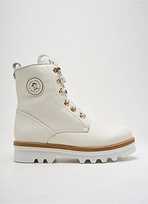 Bottines/boots fourrée talon de 4 à 6cm blanc PANAMA JACK femme