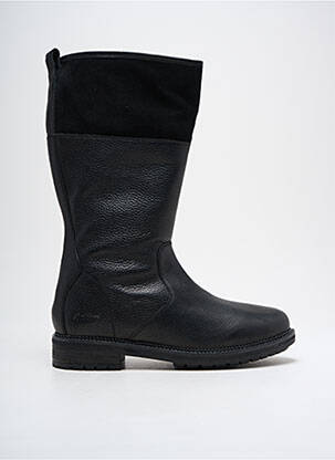 Bottes tissage satiné talon de 4 à 6cm noir KICKERS femme