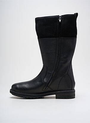 Bottes tissage satiné talon de 4 à 6cm noir KICKERS femme